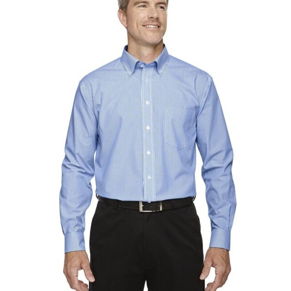 Men's Crown Collection® Banker Stripe Woven Dress Shirt Thumbnail