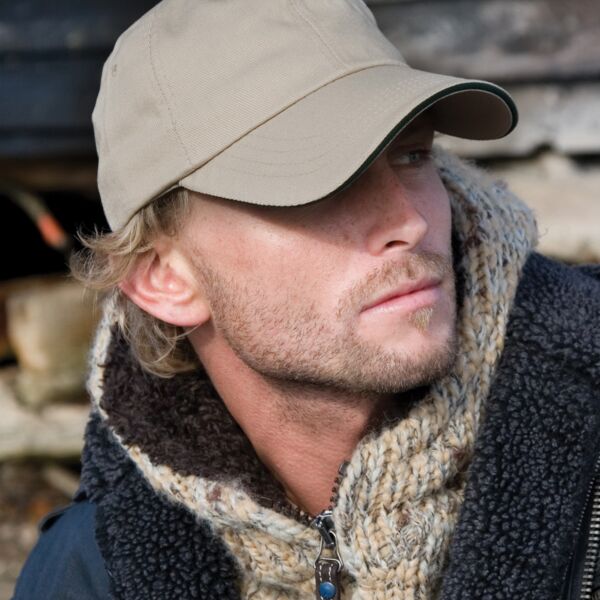 Heavy Cotton Pro-Style Cap With Sandwich Peak Thumbnail