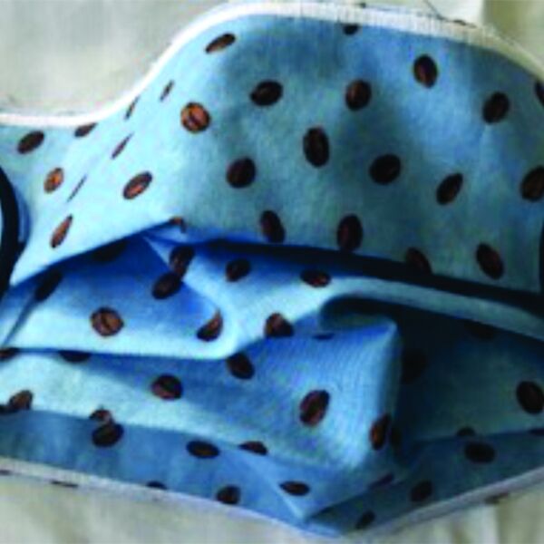 FACEMASK - NON-MEDICAL HOMEMADE MASK - COFFEE/COCOA BEANS Thumbnail